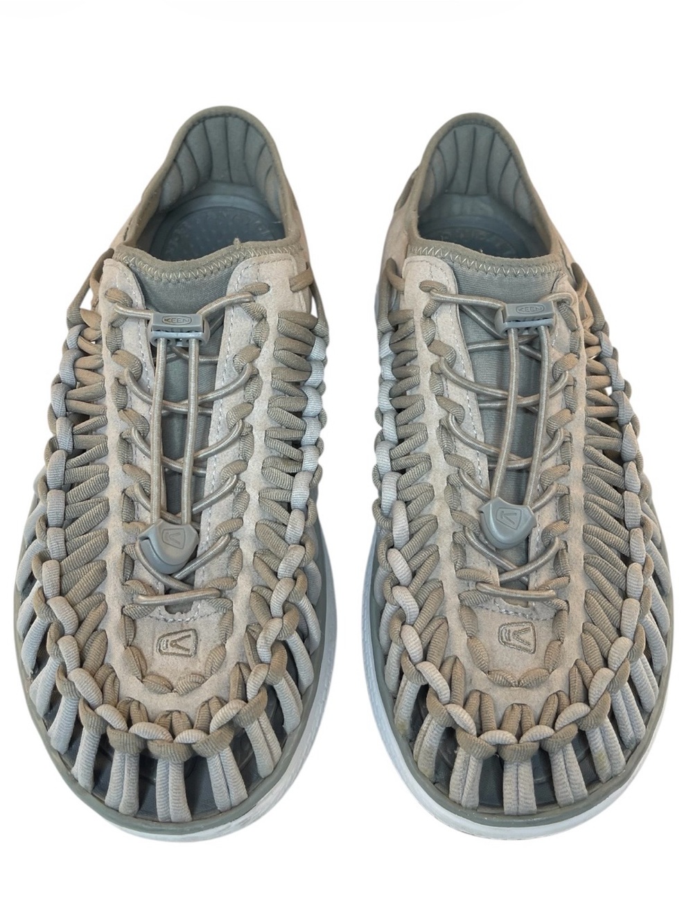 KEEN Uneek sandals light grey colorway Braided Slip-On Men’s Sz 9.5